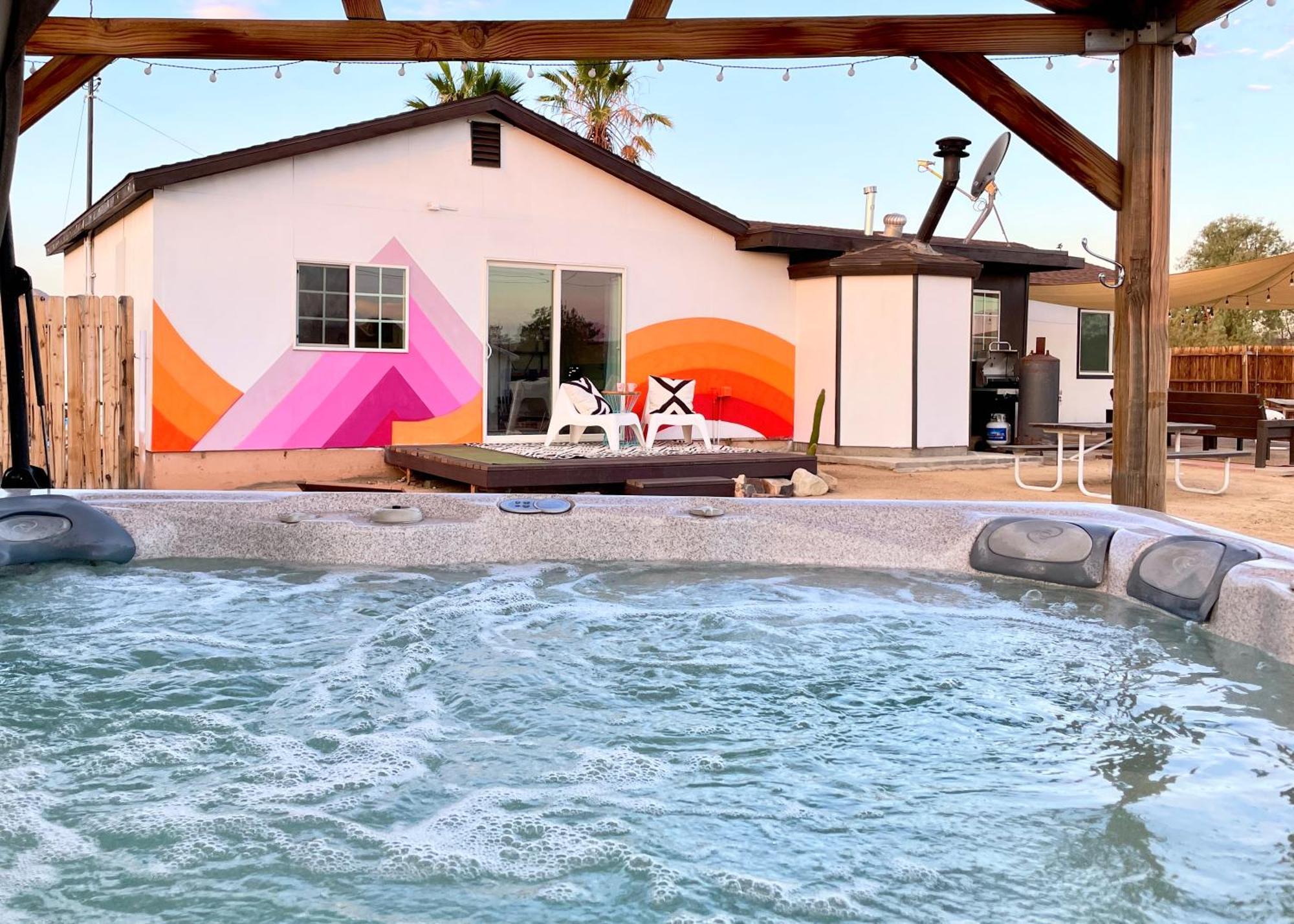Twin Palms Desert Getaway - Jacuzzi, Fire Pit, Meditation Room & More Joshua Tree Exterior foto